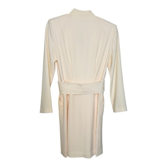 NWT A.L.C. Kiera Belted Long Sleeve Pale Pink Crepe Dress Size 6 - Picture 4 of 9